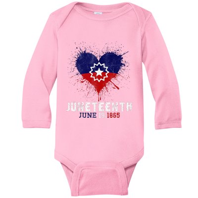 June 19 1865 Black Freedom Black History Juneteenth Baby Long Sleeve Bodysuit