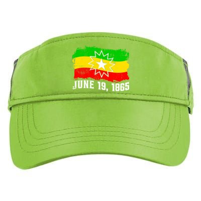 June 19 1865 Juneteenth Flag Black Freedom Black History Meaningful Gift Adult Drive Performance Visor