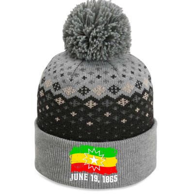 June 19 1865 Juneteenth Flag Black Freedom Black History Meaningful Gift The Baniff Cuffed Pom Beanie