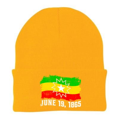 June 19 1865 Juneteenth Flag Black Freedom Black History Meaningful Gift Knit Cap Winter Beanie