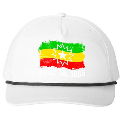 June 19 1865 Juneteenth Flag Black Freedom Black History Meaningful Gift Snapback Five-Panel Rope Hat