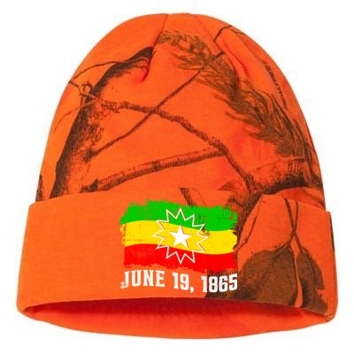 June 19 1865 Juneteenth Flag Black Freedom Black History Meaningful Gift Kati Licensed 12" Camo Beanie