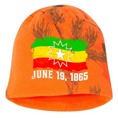 June 19 1865 Juneteenth Flag Black Freedom Black History Meaningful Gift Kati - Camo Knit Beanie