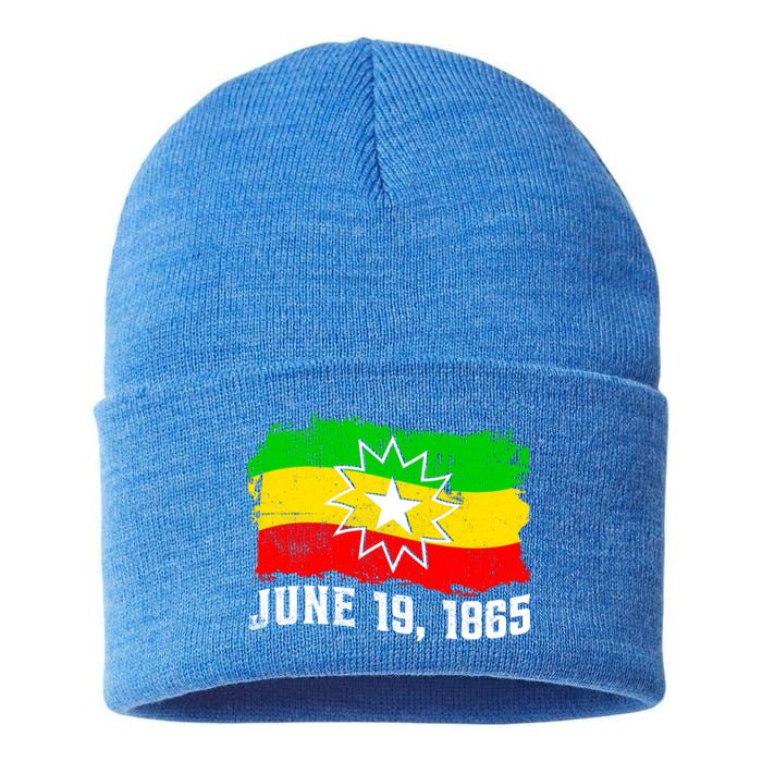 June 19 1865 Juneteenth Flag Black Freedom Black History Meaningful Gift Sustainable Knit Beanie