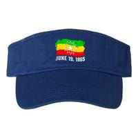 June 19 1865 Juneteenth Flag Black Freedom Black History Meaningful Gift Valucap Bio-Washed Visor