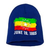 June 19 1865 Juneteenth Flag Black Freedom Black History Meaningful Gift Short Acrylic Beanie