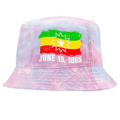 June 19 1865 Juneteenth Flag Black Freedom Black History Meaningful Gift Tie-Dyed Bucket Hat