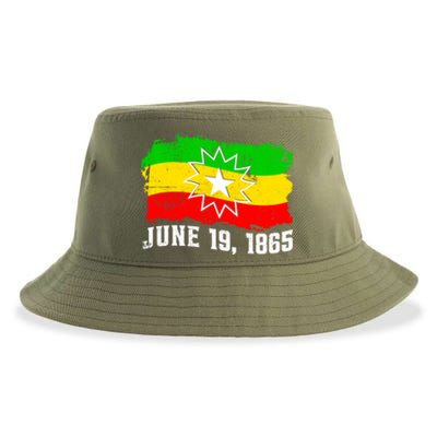 June 19 1865 Juneteenth Flag Black Freedom Black History Meaningful Gift Sustainable Bucket Hat