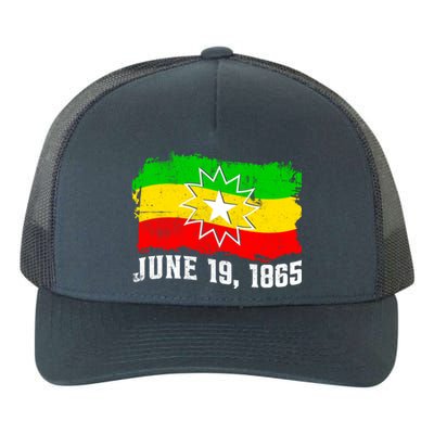 June 19 1865 Juneteenth Flag Black Freedom Black History Meaningful Gift Yupoong Adult 5-Panel Trucker Hat