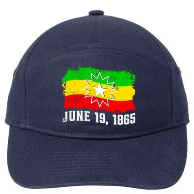 June 19 1865 Juneteenth Flag Black Freedom Black History Meaningful Gift 7-Panel Snapback Hat