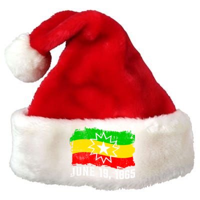 June 19 1865 Juneteenth Flag Black Freedom Black History Meaningful Gift Premium Christmas Santa Hat