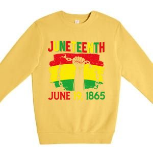 June 19th 1865 Happy Juneteenth Freedom Day Independence Gift Premium Crewneck Sweatshirt