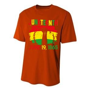 June 19th 1865 Happy Juneteenth Freedom Day Independence Gift Performance Sprint T-Shirt