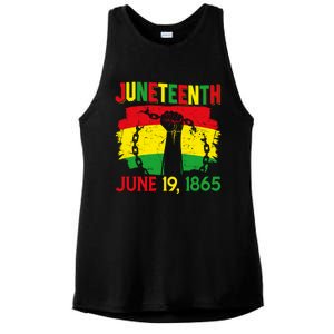 June 19th 1865 Happy Juneteenth Freedom Day Independence Gift Ladies PosiCharge Tri-Blend Wicking Tank