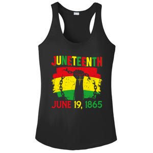 June 19th 1865 Happy Juneteenth Freedom Day Independence Gift Ladies PosiCharge Competitor Racerback Tank