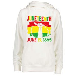 June 19th 1865 Happy Juneteenth Freedom Day Independence Gift Womens Funnel Neck Pullover Hood