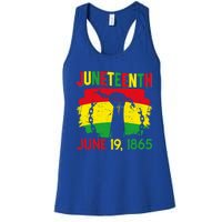 June 19th 1865 Happy Juneteenth Freedom Day Independence Gift Women's Racerback Tank