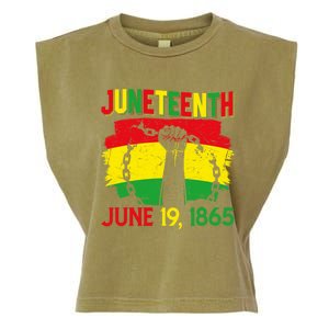 June 19th 1865 Happy Juneteenth Freedom Day Independence Gift Garment-Dyed Women's Muscle Tee