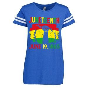 June 19th 1865 Happy Juneteenth Freedom Day Independence Gift Enza Ladies Jersey Football T-Shirt