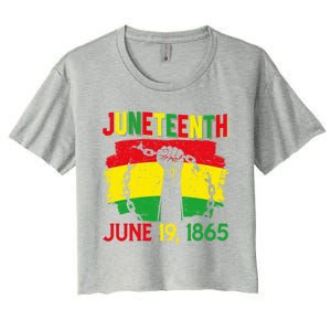 June 19th 1865 Happy Juneteenth Freedom Day Independence Gift Women's Crop Top Tee