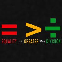 June 19th 1865 Equality Is Greater Than Division Ladies PosiCharge Tri-Blend Wicking Tank