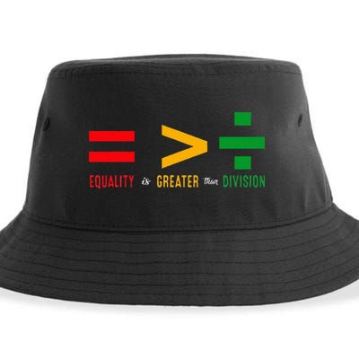 June 19th 1865 Equality Is Greater Than Division Sustainable Bucket Hat