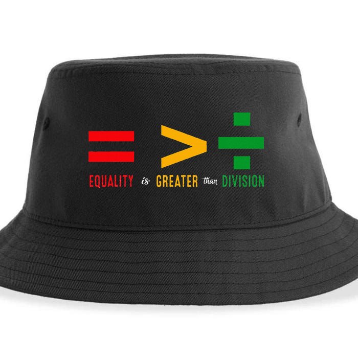 June 19th 1865 Equality Is Greater Than Division Sustainable Bucket Hat