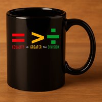 June 19th 1865 Equality Is Greater Than Division 11oz C Handle Ceramic Mug
