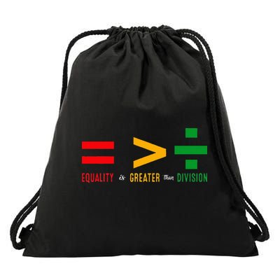 June 19th 1865 Equality Is Greater Than Division Drawstring Bag