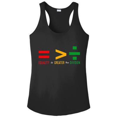 June 19th 1865 Equality Is Greater Than Division Ladies PosiCharge Competitor Racerback Tank