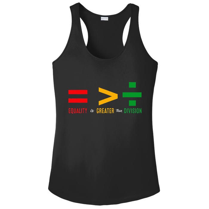 June 19th 1865 Equality Is Greater Than Division Ladies PosiCharge Competitor Racerback Tank