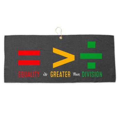 June 19th 1865 Equality Is Greater Than Division Large Microfiber Waffle Golf Towel