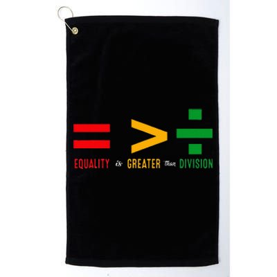 June 19th 1865 Equality Is Greater Than Division Platinum Collection Golf Towel