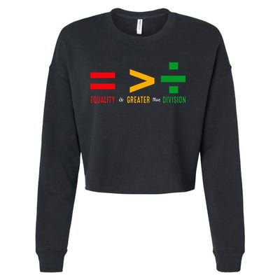 June 19th 1865 Equality Is Greater Than Division Cropped Pullover Crew