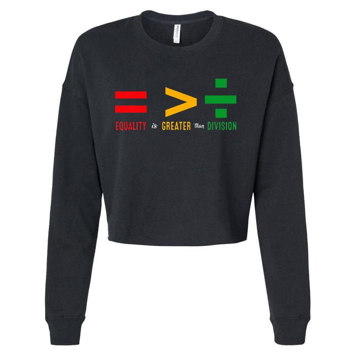 June 19th 1865 Equality Is Greater Than Division Cropped Pullover Crew