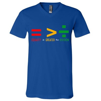 June 19th 1865 Equality Is Greater Than Division V-Neck T-Shirt
