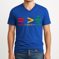 June 19th 1865 Equality Is Greater Than Division V-Neck T-Shirt
