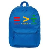 June 19th 1865 Equality Is Greater Than Division 16 in Basic Backpack
