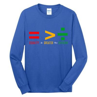 June 19th 1865 Equality Is Greater Than Division Tall Long Sleeve T-Shirt
