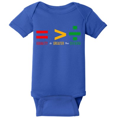 June 19th 1865 Equality Is Greater Than Division Baby Bodysuit