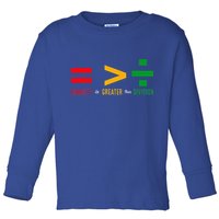 June 19th 1865 Equality Is Greater Than Division Toddler Long Sleeve Shirt
