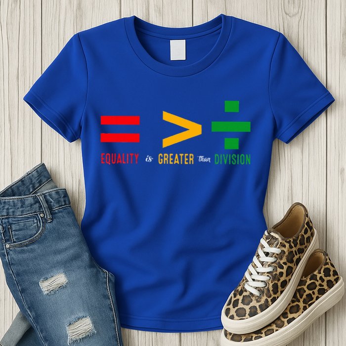 June 19th 1865 Equality Is Greater Than Division Womens T-Shirt