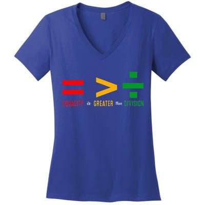 June 19th 1865 Equality Is Greater Than Division Women's V-Neck T-Shirt