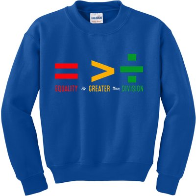 June 19th 1865 Equality Is Greater Than Division Kids Sweatshirt