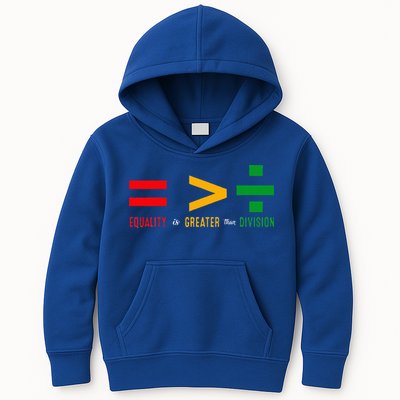 June 19th 1865 Equality Is Greater Than Division Kids Hoodie