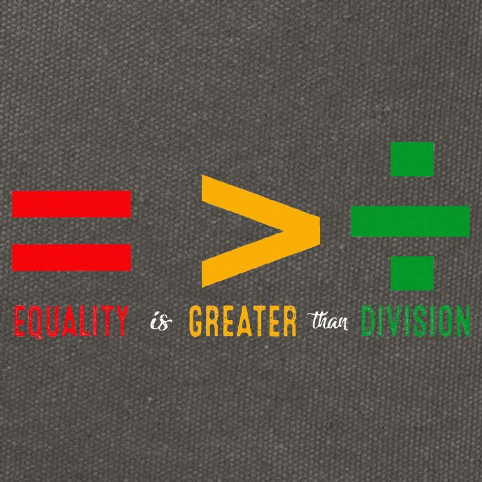 June 19th 1865 Equality Is Greater Than Division Cotton Canvas Backpack