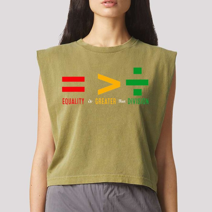 June 19th 1865 Equality Is Greater Than Division Garment-Dyed Women's Muscle Tee
