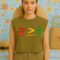 June 19th 1865 Equality Is Greater Than Division Garment-Dyed Women's Muscle Tee