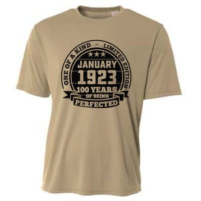 January 1923 100th Birthday Gift 100 Yrs Of Being Perfected Cooling Performance Crew T-Shirt