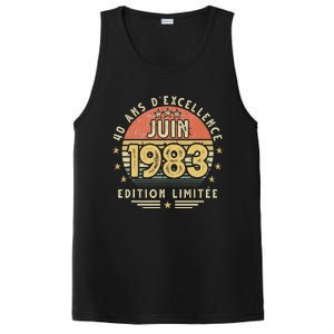 June 1983 40th Birthday Gift June 1983 Man Woman PosiCharge Competitor Tank